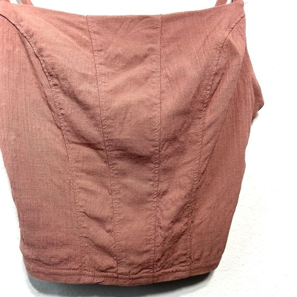 Free People Back On Track Cropped Cami Tank Top Strawberry Roan XS O262 - Picture 4 of 9